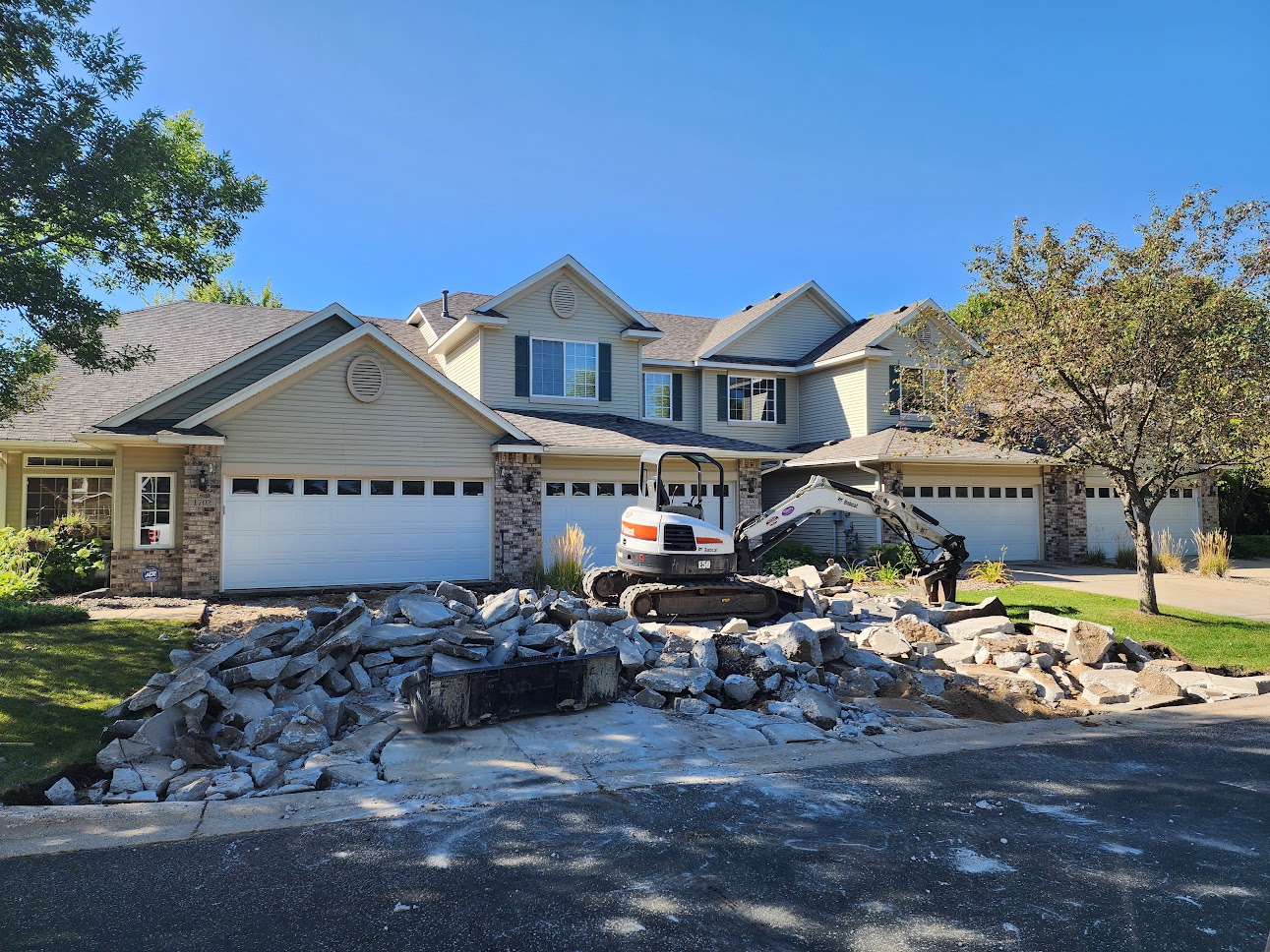 Residential concrete driveway repair